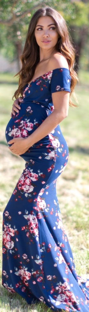 Pink Blush floral maxi photoshoot dress